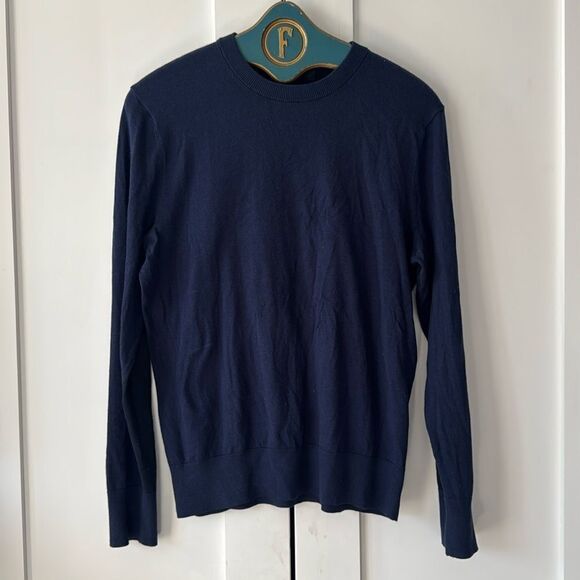 Rag & Bone Men’s Barrow Navy Crew Sweater - M - Picture 1 of 5